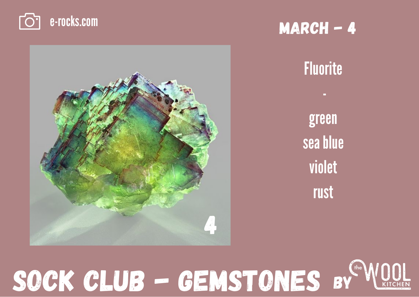 Gemstones Round 4 | Sock Yarn Club | Merino nylon 4ply