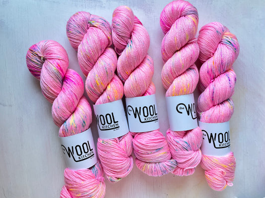 Love Hearts from the Luxury 4ply Silk collection by the hand dyed yarn expert, The Wool Kitchen