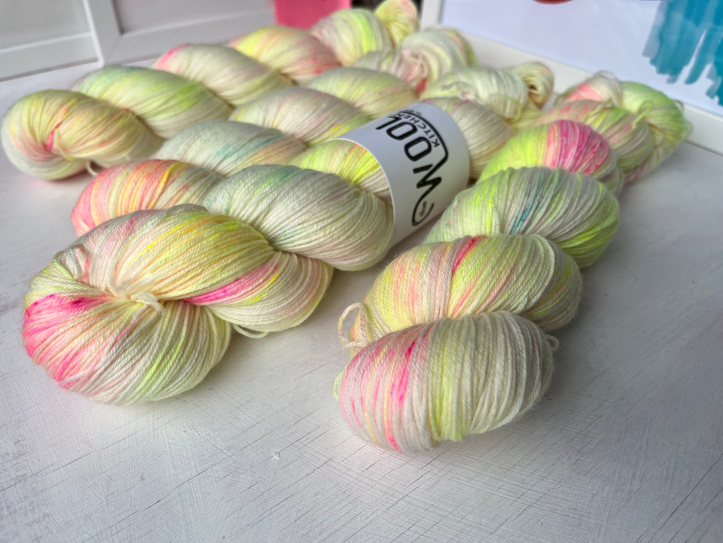Image 1 Lotus Flower | Floral Fade 2 Botanical Monthly Yarn Club | 4ply sock, Luxury 4ply Merino Silk, DK Wool, 4ply Sock Set
