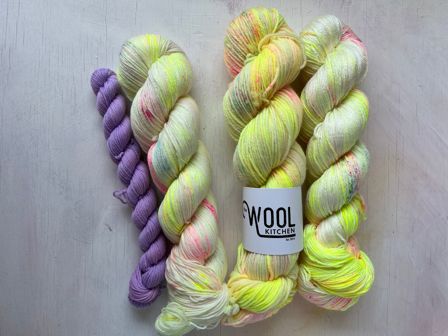 Image 1 Lotus Flower from the Floral Fade 2 Botanical Monthly Yarn club by the hand dyed yarn expert, The Wool Kitchen.