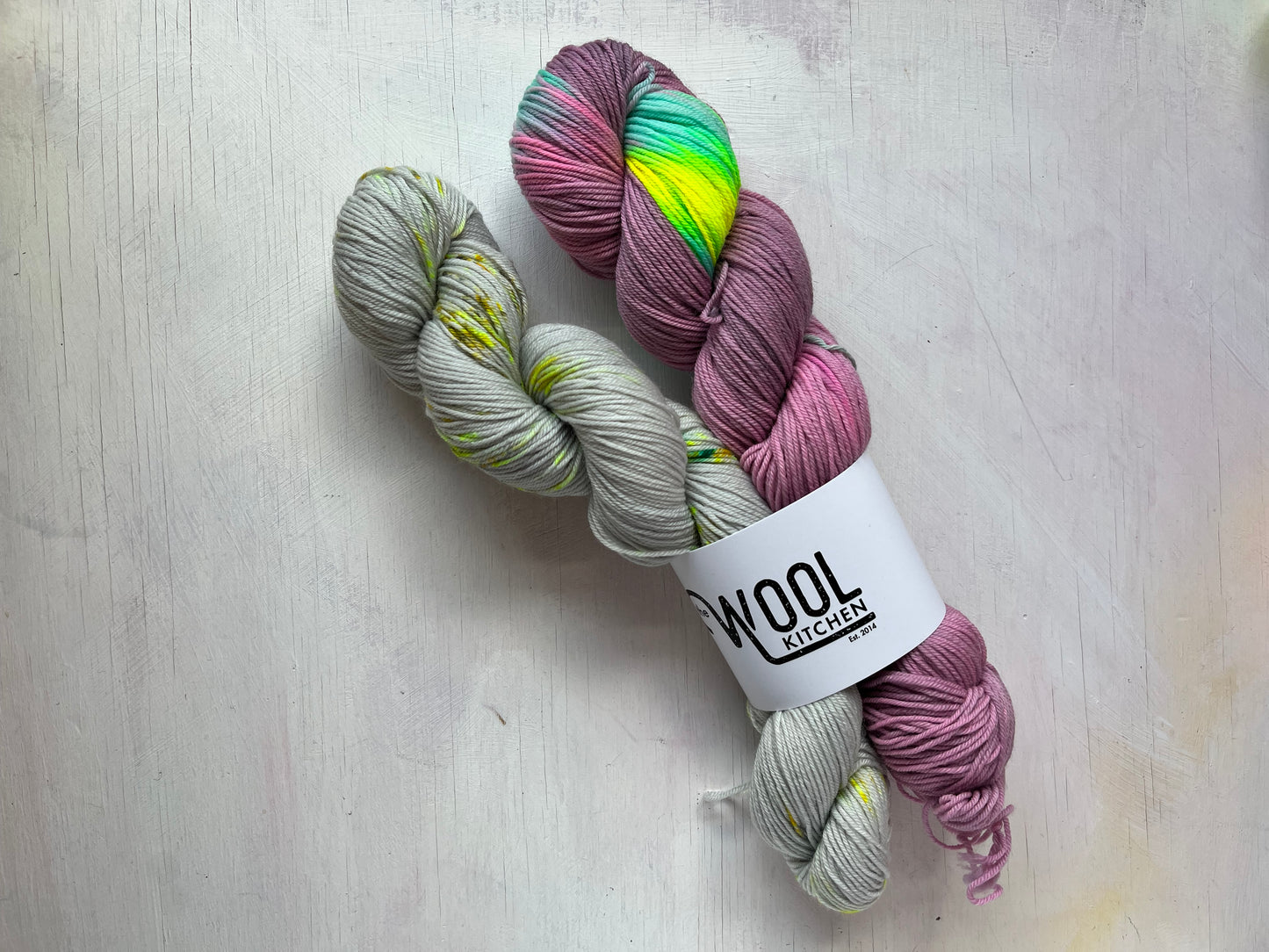 SALE 50g Sock Set | Yellow Grey Sock & Dyeing Stars | 4ply sock