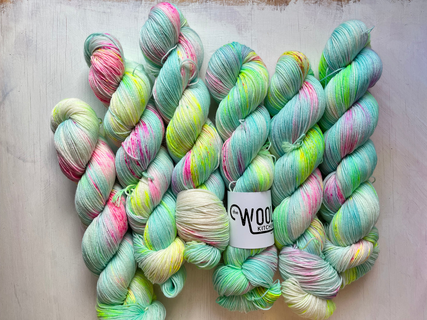 Image 2 Anthuriums | Floral Fade 2 Botanical Monthly Yarn Club | 4ply sock, Luxury 4ply Merino Silk, DK Wool, 4ply Sock Set