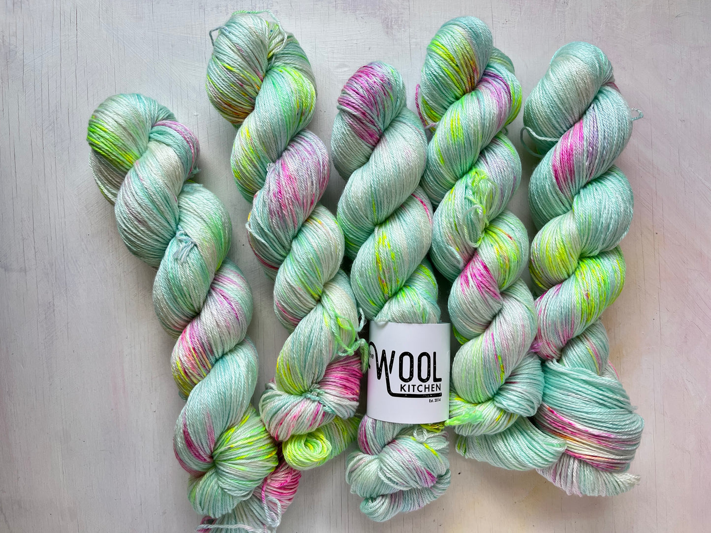 Image 2 Anthuriums | Floral Fade 2 Botanical Monthly Yarn Club | 4ply sock, Luxury 4ply Merino Silk, DK Wool, 4ply Sock Set