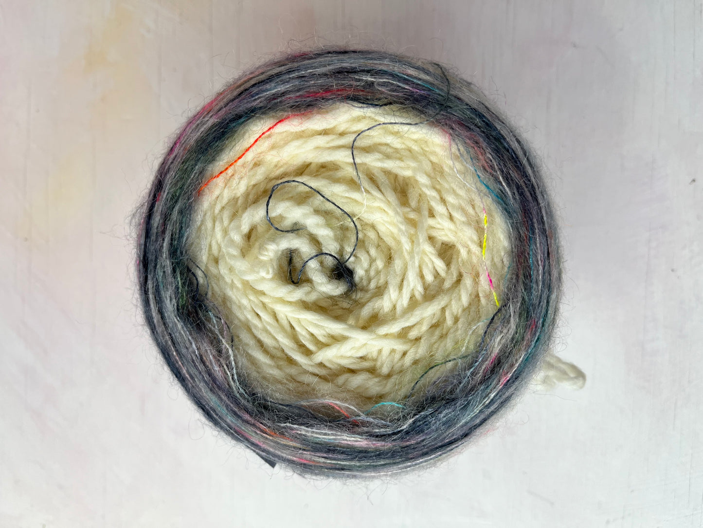 Aran Hat Cakes | Aran & Hand dyed Mohair Silk