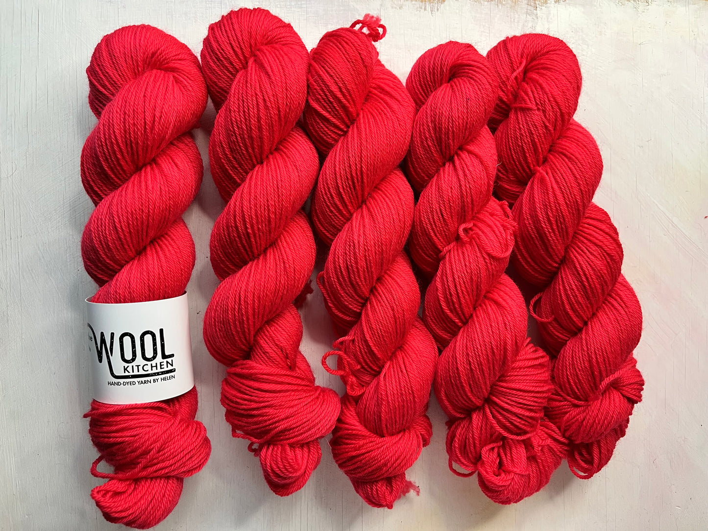 Hot Sauce from BFL DK Wool from the hand dyed expert, The Wool Kitchen.