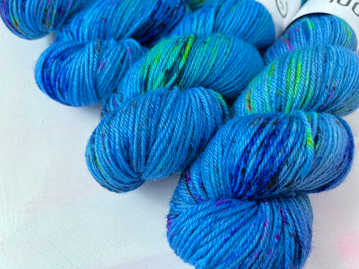 SALE Mystic Blue 6 skein Bundle | BFL DK Wool