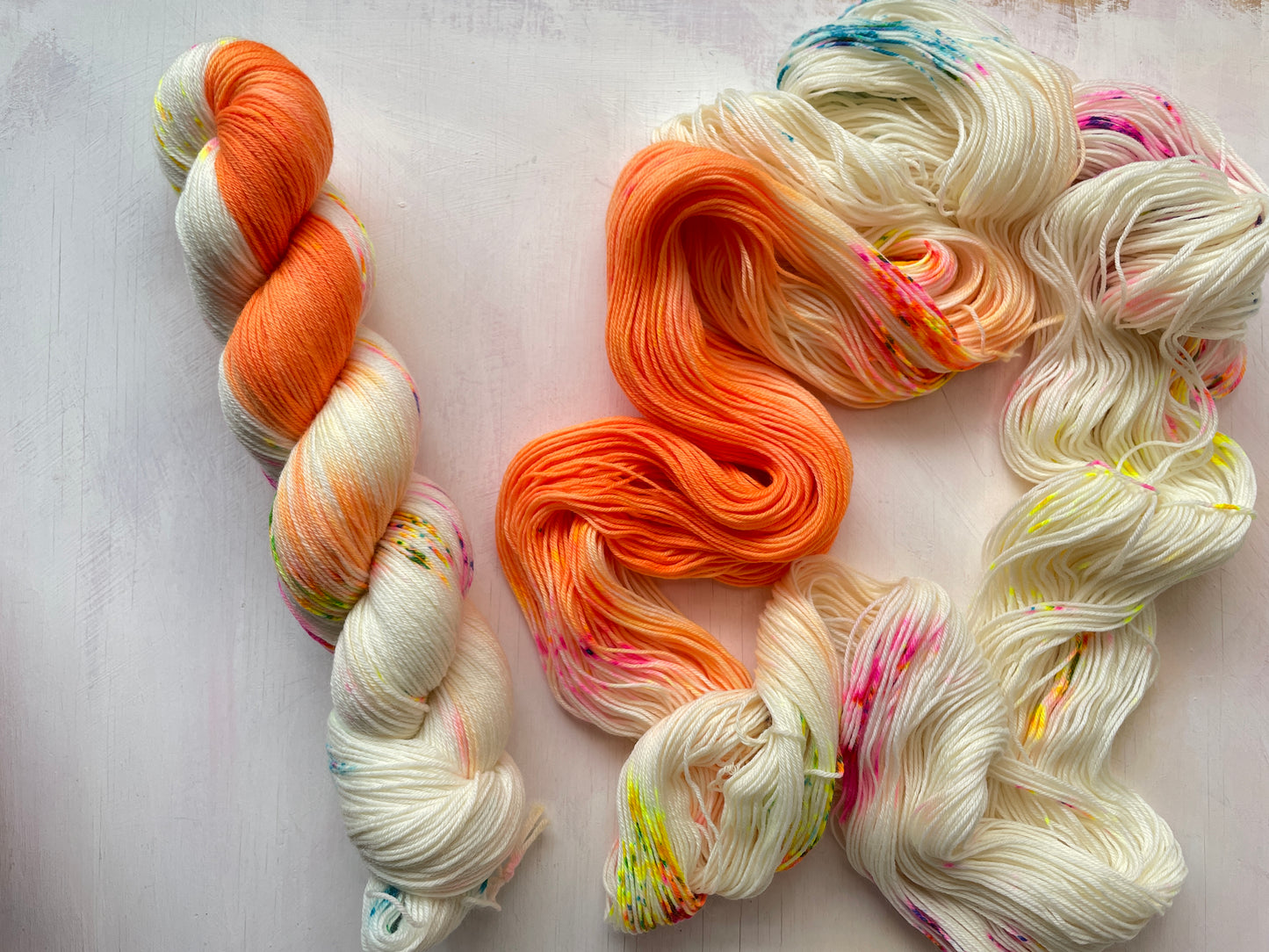 Reverse Pops Orange - Zip Yarn - Merino nylon - 4ply