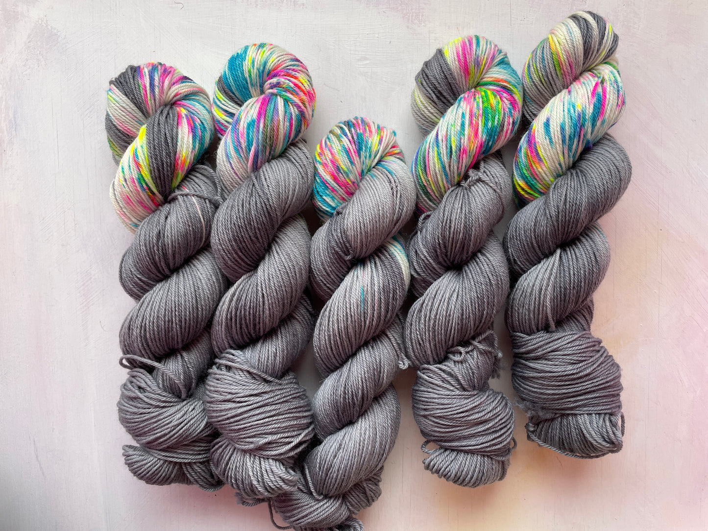 Heterochromia yarn from the BFL DK Wool collection by the hand dyed yarn expert, The Wool Kitchen