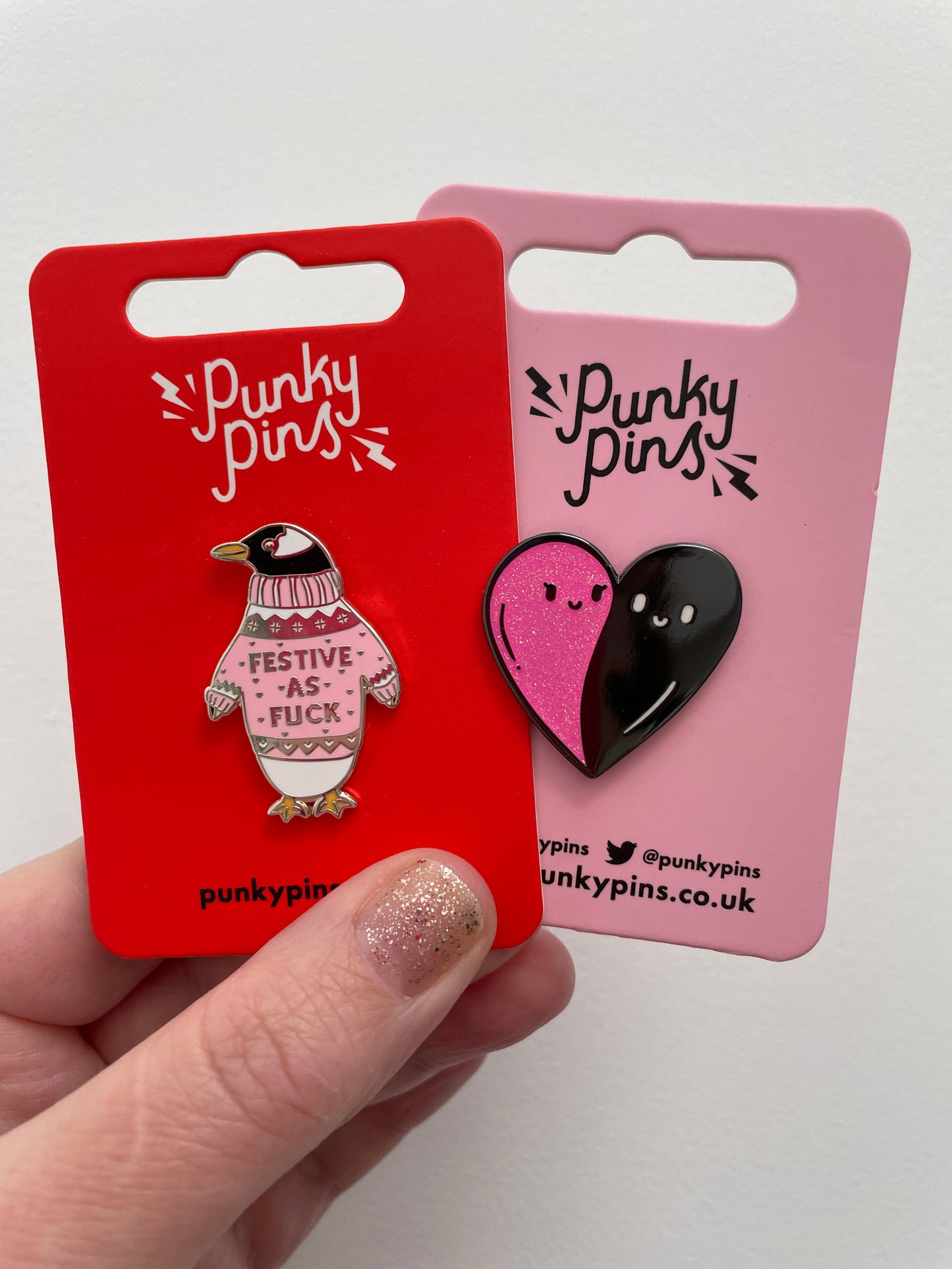 Christmas pin badges accessories collection from the hand dyed yarn expert The Wool Kitchen