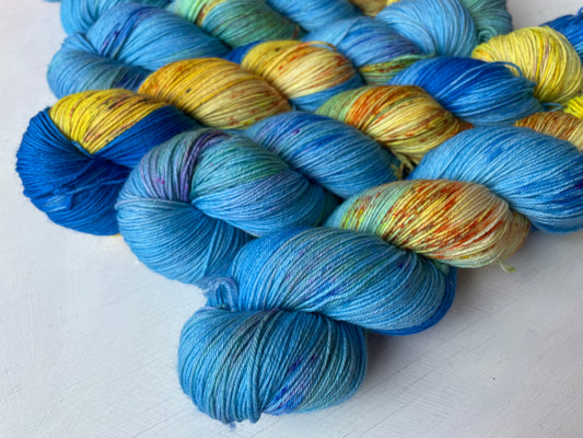 Gemstones Round 2 4ply sock yarn from the hand dyed yarn expert, The Wool Kitchen