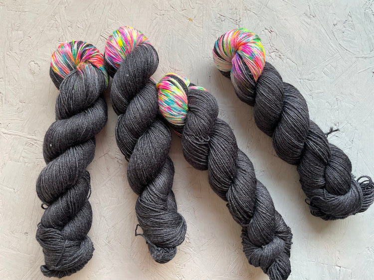 Hand-dyed 4ply - BFL & Bamboo