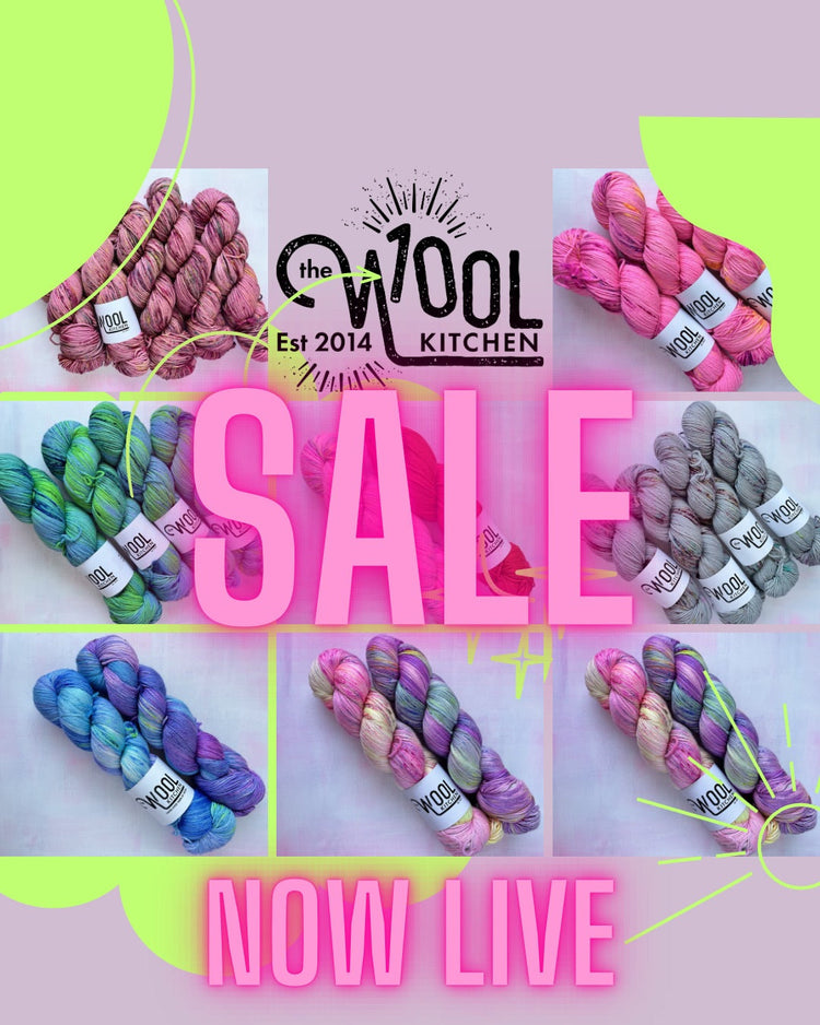 Yarn Sale from the hand dyed yarn expert, The Wool Kitchen