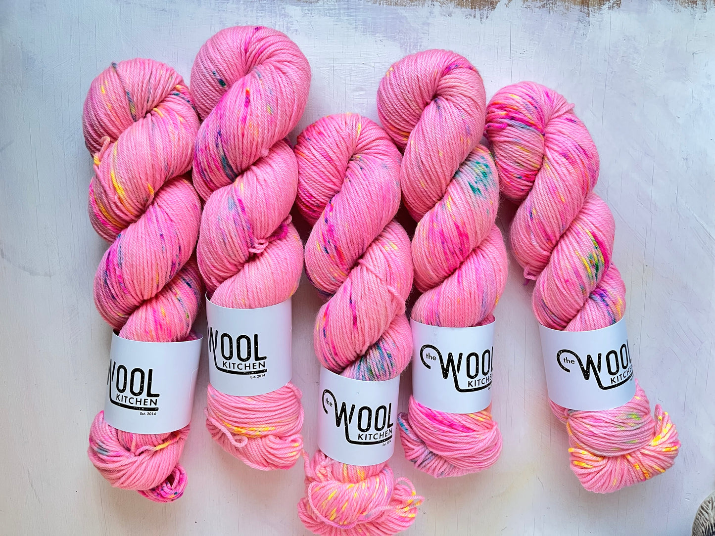 Love Hearts from the BFL DK Wool collection by the hand dyed yarn expert, The Wool Kitchen