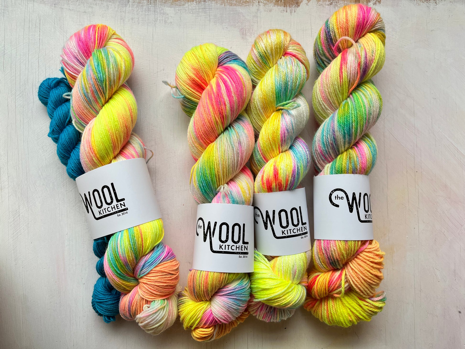Pineapple Riot from the Club Classics Monthly Yarn Club by the hand dyed yarn expert, The Wool Kitchen