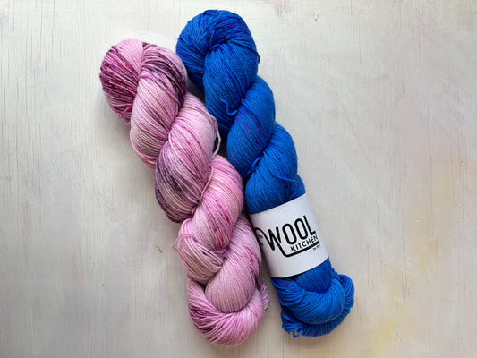 SALE Sock Mix Duo | Purple Speckles, She's Electric | 4ply sock