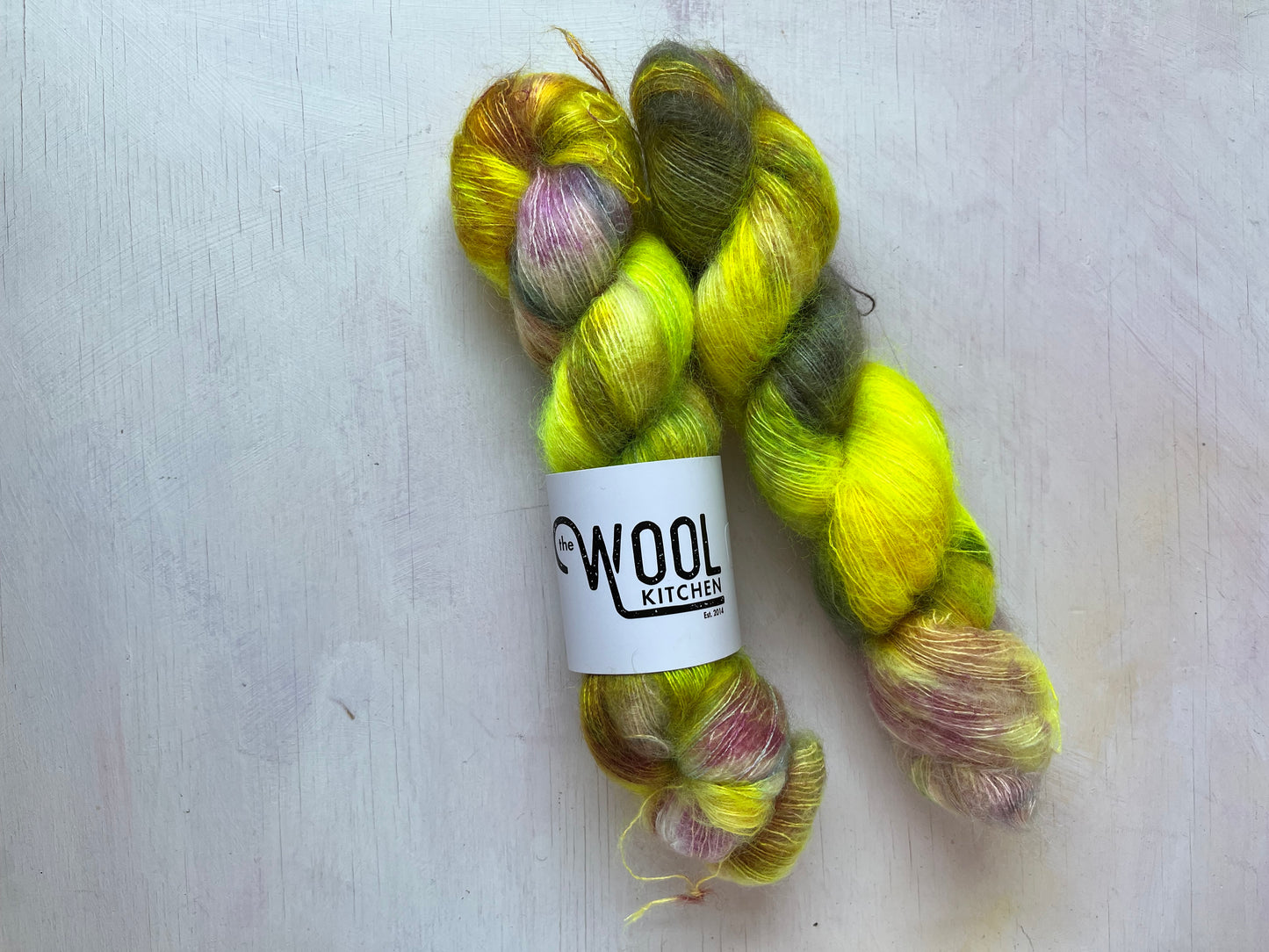 SALE Mohair Bright Yellow Mix 2 Skein Bundle | Mohair Silk Lace