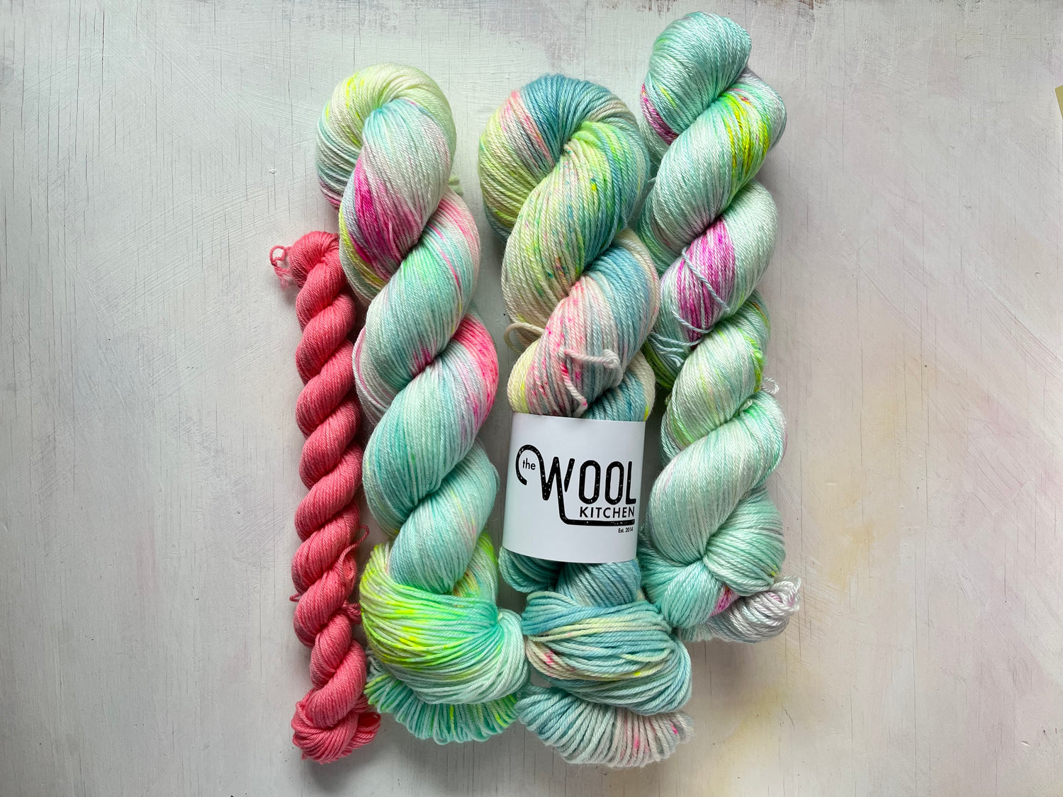 Anthuriums from the Floral Fade 2 Botanicals edition of the Monthly Yarn Club from the Wool Kitchen