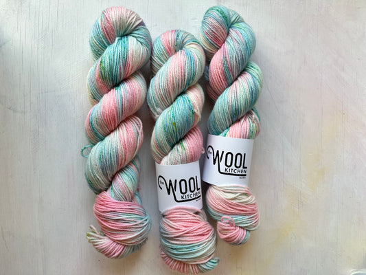Spider Lily from the Floral Fade 2 Botanicals monthly yarn club in BFL DK Wool 