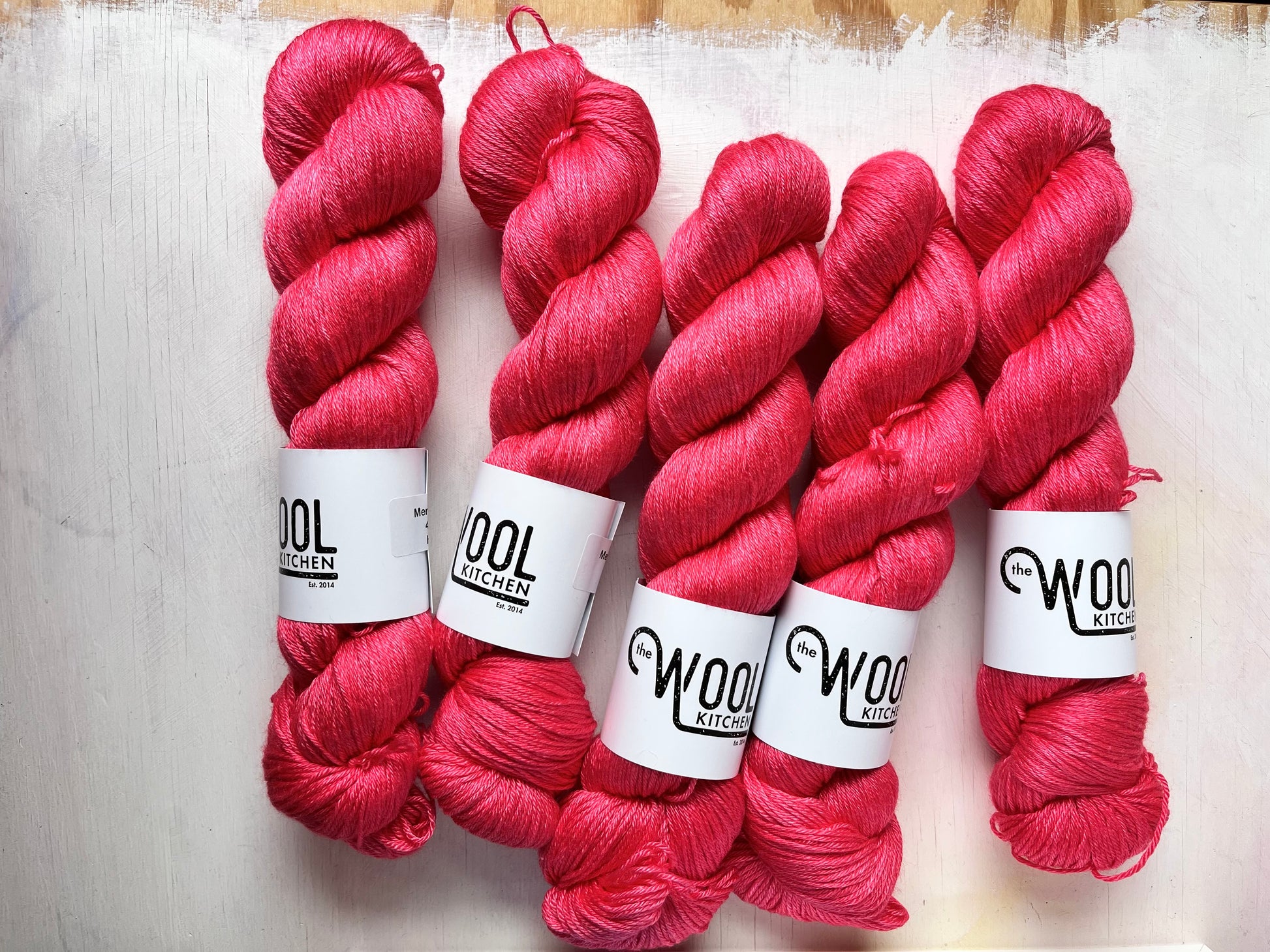 Hot Sauce from the Luxury 4ply Merino Silk Collection by the hand dyed yarn expert, The Wool Kitchen. 