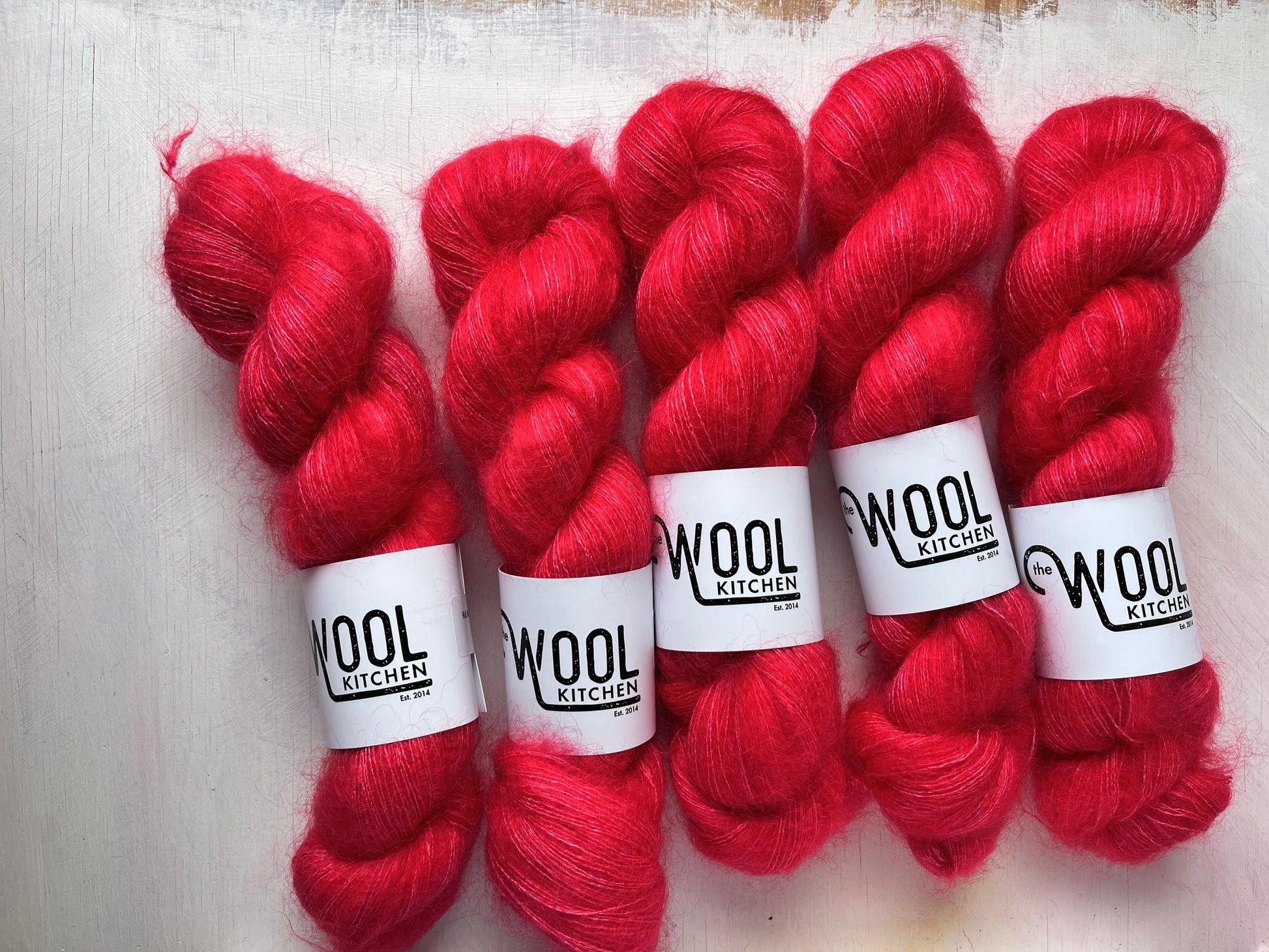 Hot Sauce from the Kid Mohair Silk collection by the hand dyed yarn expert, The Wool Kitchen
