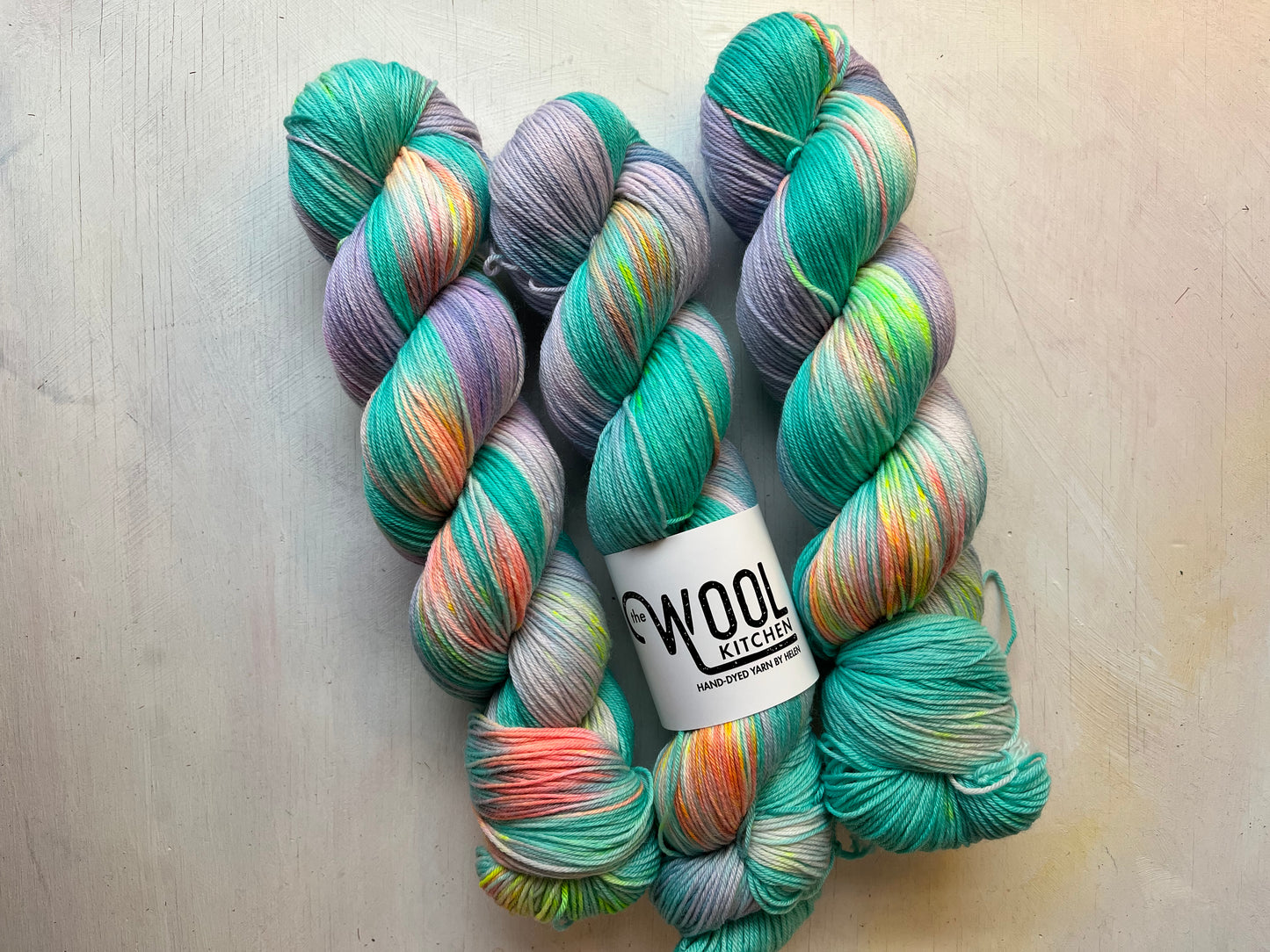 Rainbow Succulent in 4ply Sock from the Floral Fade 2 Botanical Yarn Club by the hand dyed yarn expert The Wool Kitchen