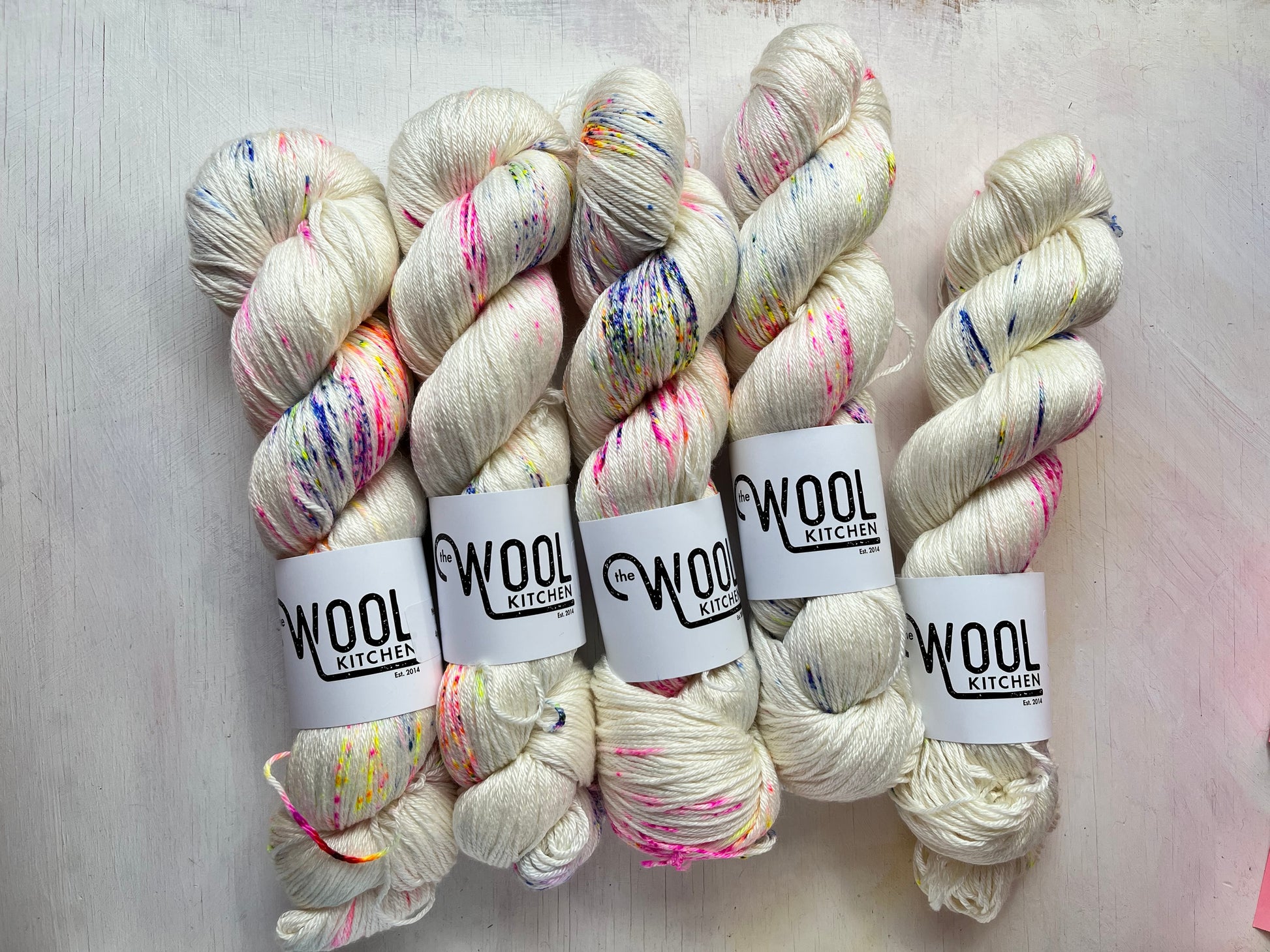 Neon Only Luxury 4ply Merino Silk from the hand dyed yarn expert, The Wool Kitchen