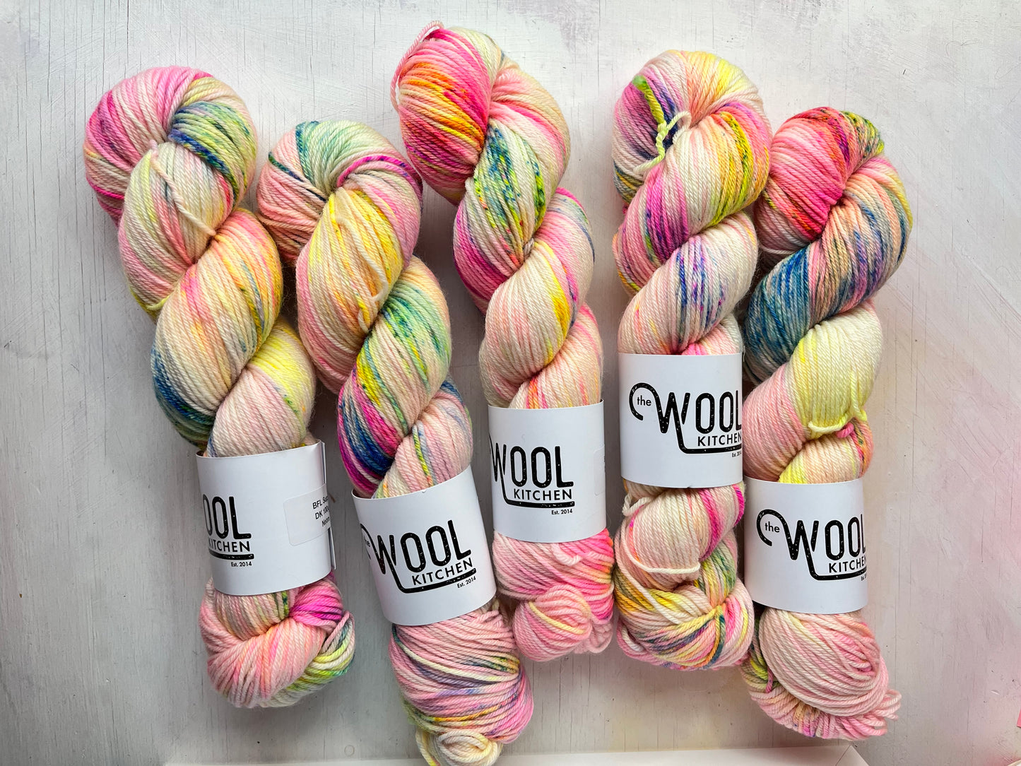 Neon Only from the BFL DK Wool collection by the hand dyed yarn expert, The Wool Kitchen