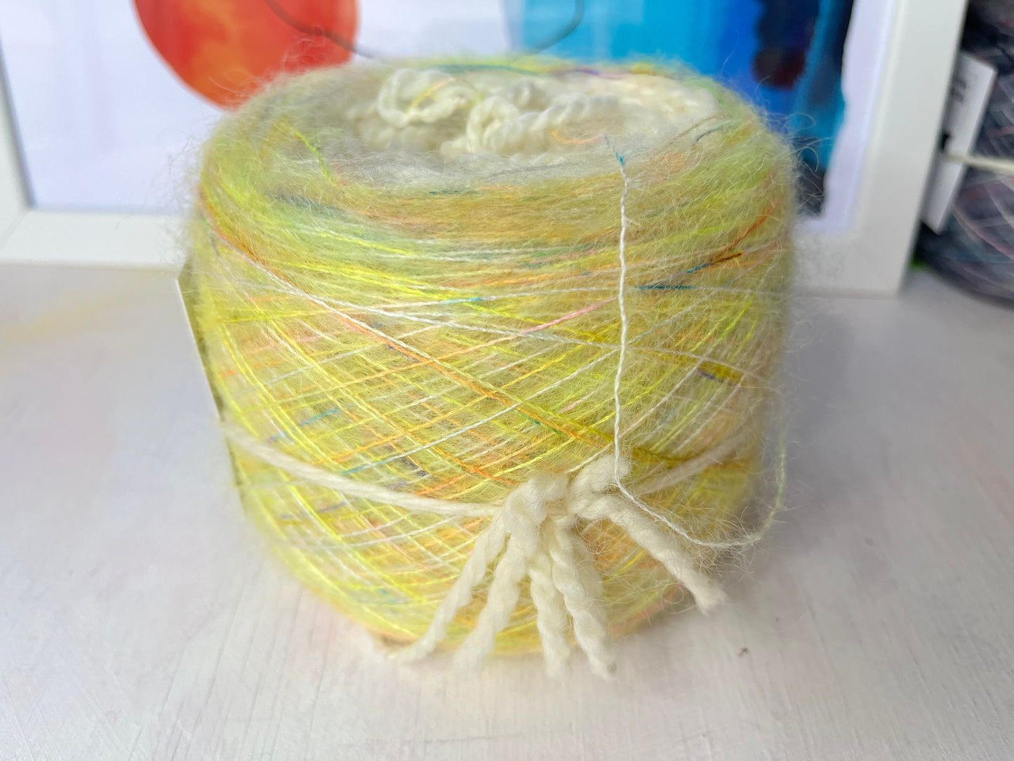 Aran Hat Cakes | Aran & Hand dyed Mohair Silk