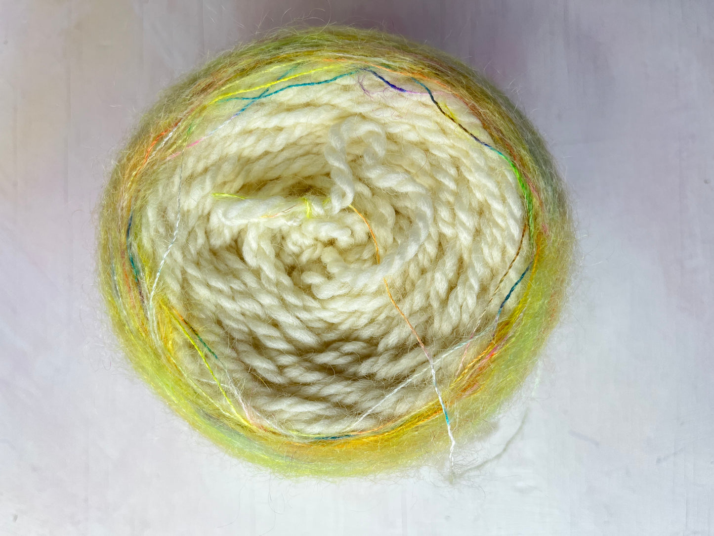 Aran Hat Cakes | Aran & Hand dyed Mohair Silk