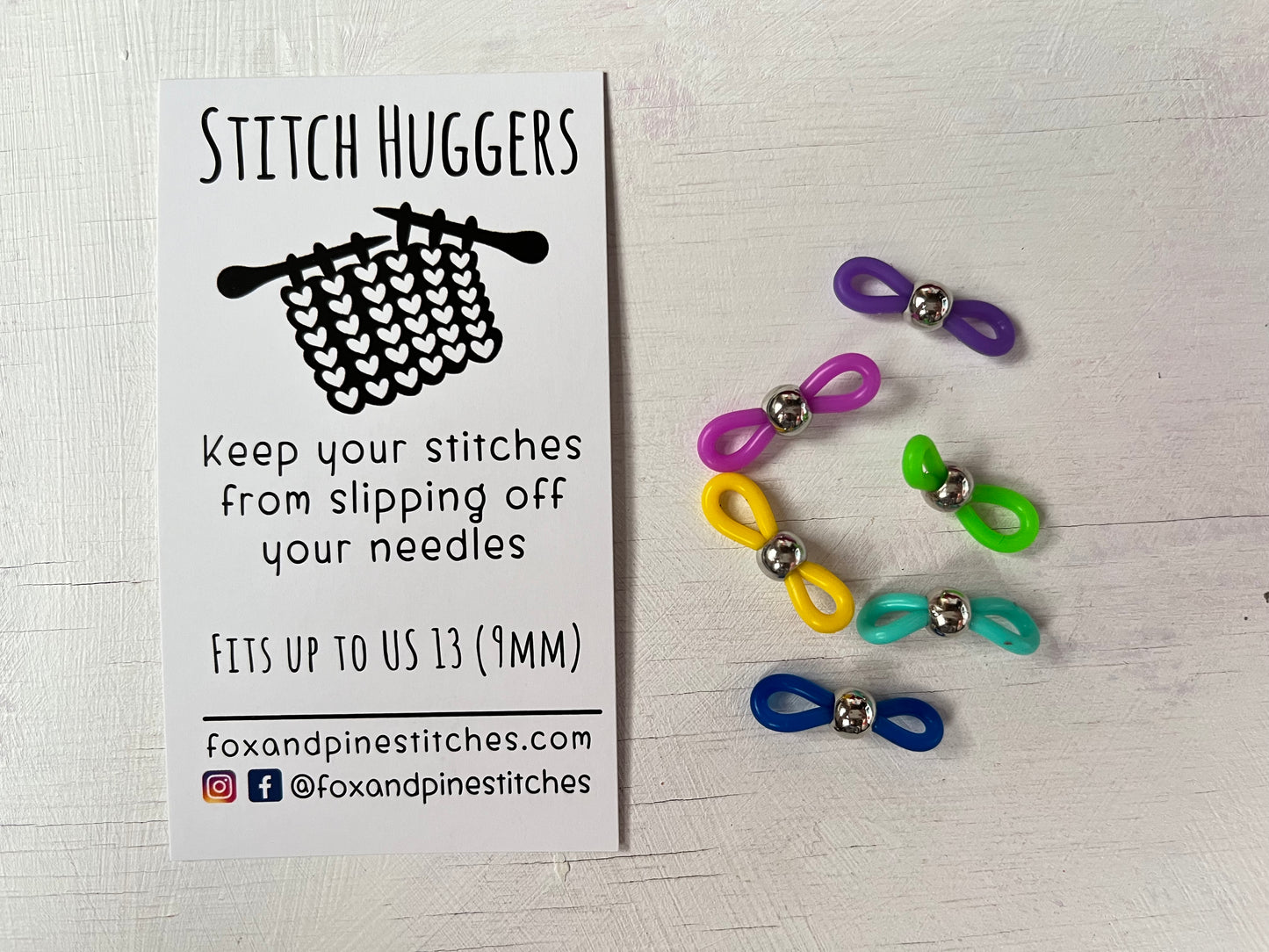 Stitch Huggers by Fox and Pine from the accessories collection by the hand dyed yarn expert, The Wool Kitchen