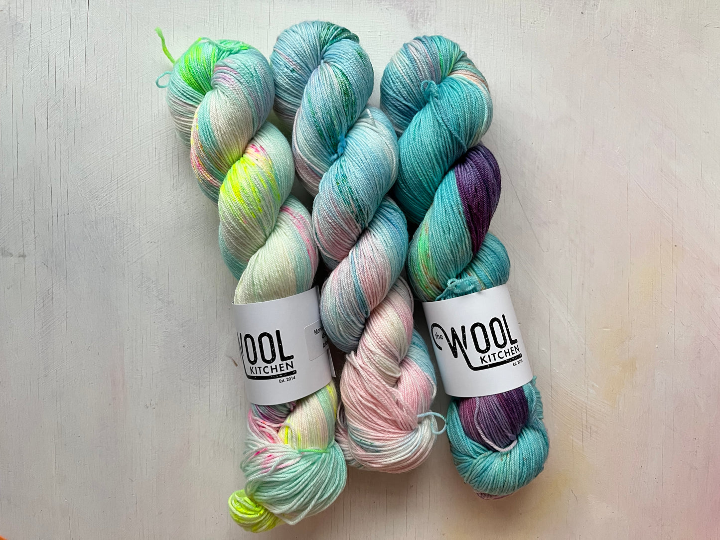 SALE Sock Floral Fade 2 Trio | Anthuriums, Spider Lily, Blue Poppy | 4ply sock