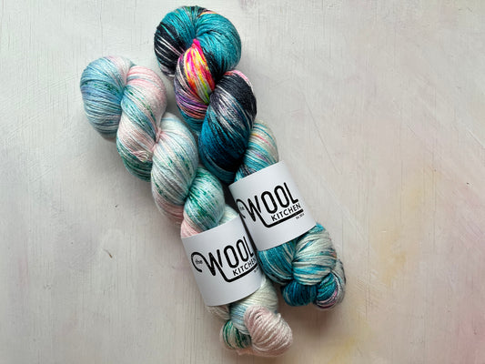 SALE 2 Skeins Bundle | Spider Lily, Ziggy | Luxury 4ply Merino Silk