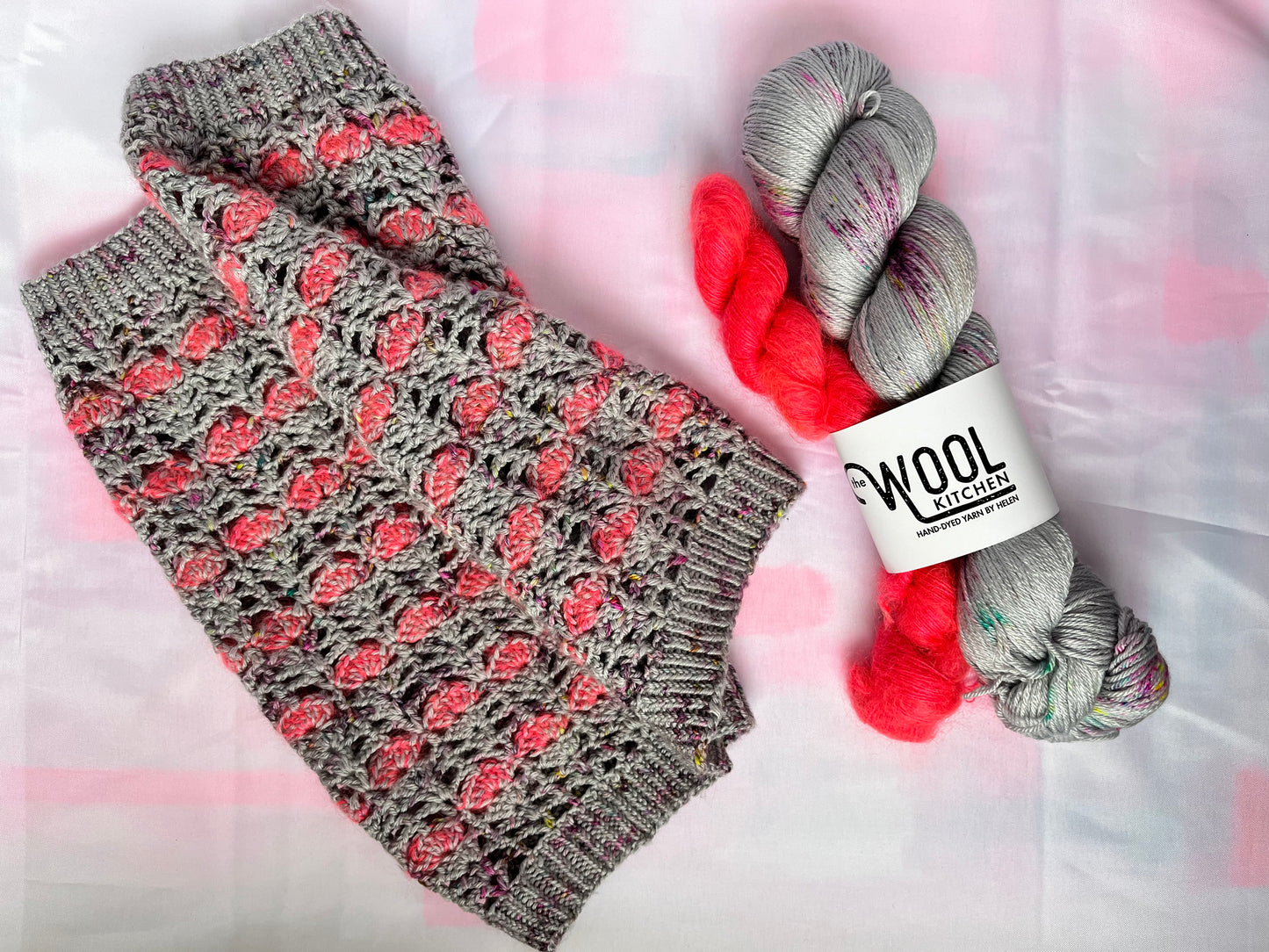 Divine Flower Cowl Yarn Kit | Luxury 4ply Merino Silk & Kid Mohair Lace