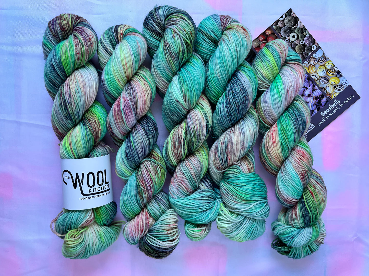 Image 3 on 4ply Sock from the Seashells Monthly Yarn club by the hand dyed yarn expert, The Wool Kitchen. 