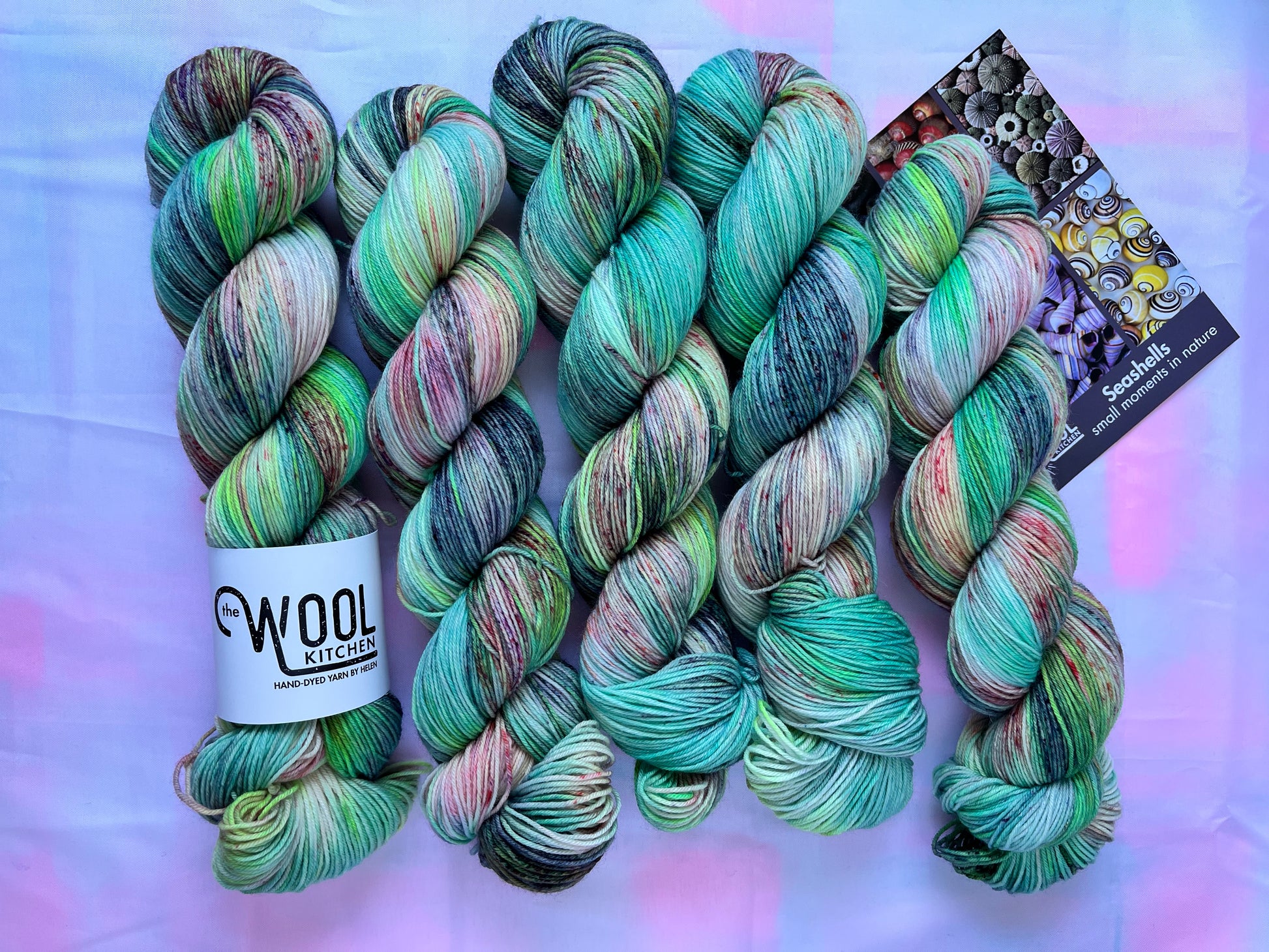 Image 3 on 4ply Sock from the Seashells Monthly Yarn club by the hand dyed yarn expert, The Wool Kitchen. 