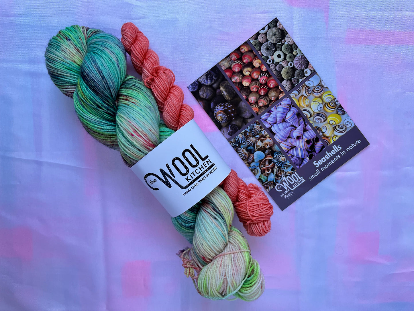 Image 3 sock set on 4ply Sock from the Seashells Monthly Yarn club by the hand dyed yarn expert, The Wool Kitchen. 