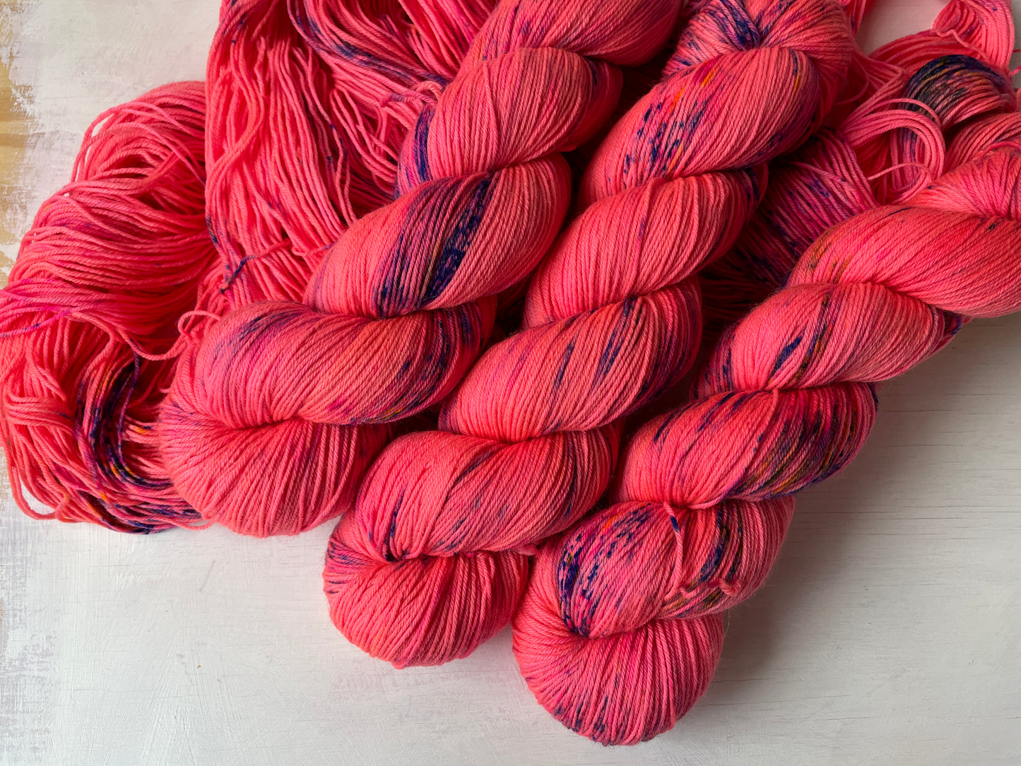 Neon Glow - sock yarn - 4ply - Merino Nylon