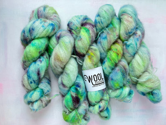 Sea Glass from the Suri Silk Lace collection by the hand dyed yarn expert, The Wool Kitchen