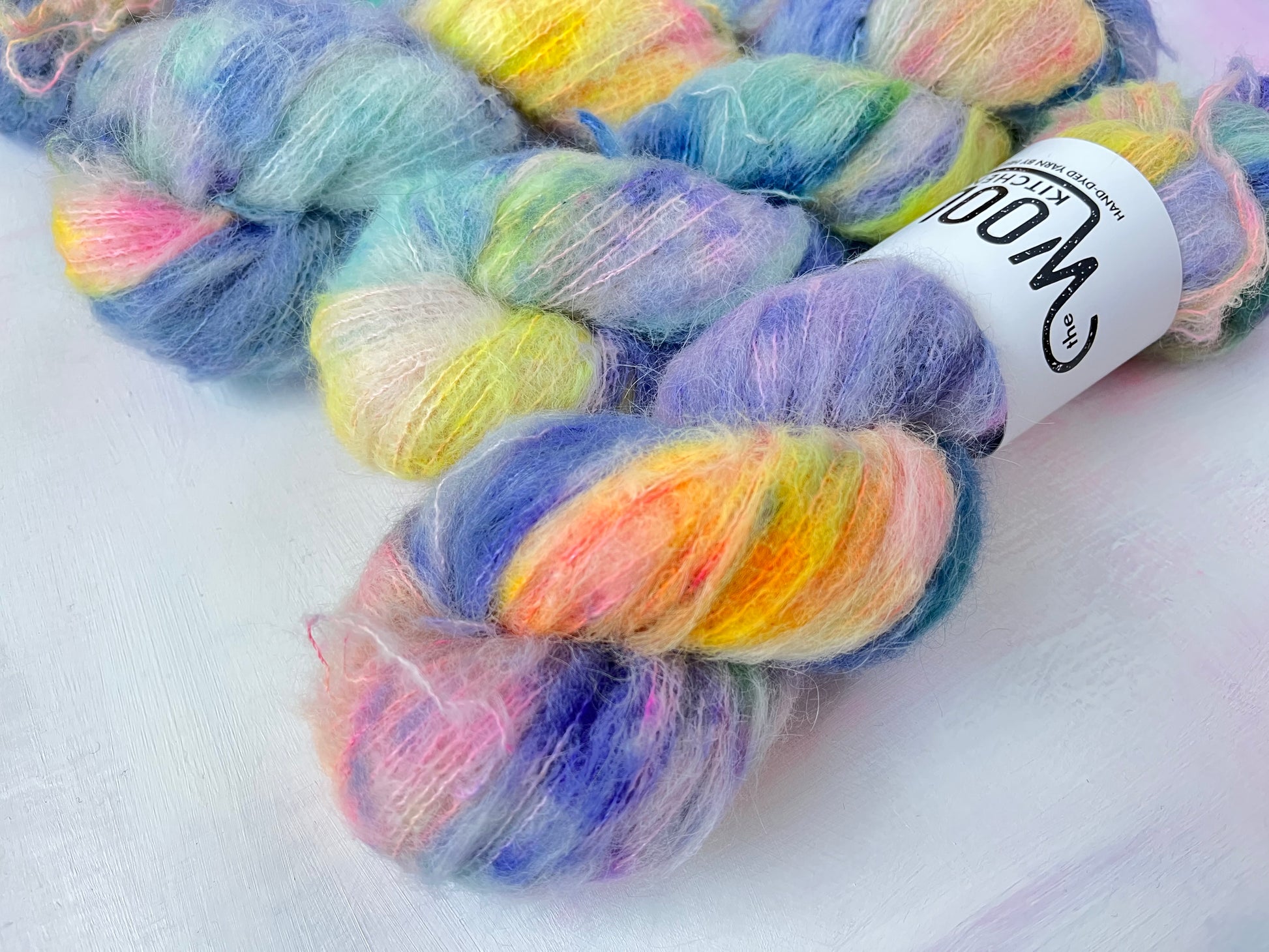 Close up of Witches Thimbles from the Suri Silk Lace collection by the hand dyed yarn expert, The Wool Kitchen