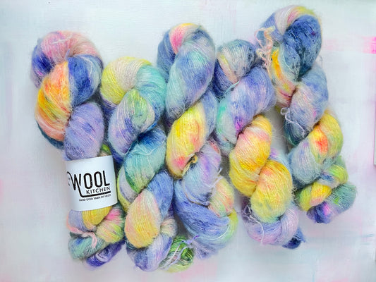 Witches Thimbles from the Suri Silk Lace collection by the hand dyed yarn expert, The Wool Kitchen