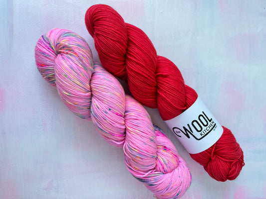 SALE MIX DUO Love Hearts & Red | 4ply sock