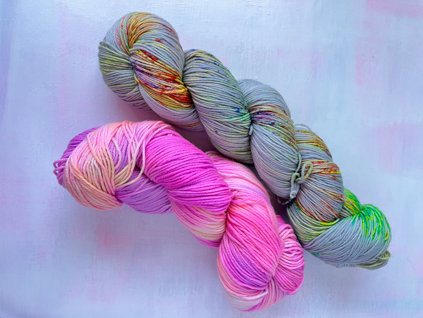 SALE BUY MY BALLS! 162g Grey Speckle & Pink Mix | 4ply Sock