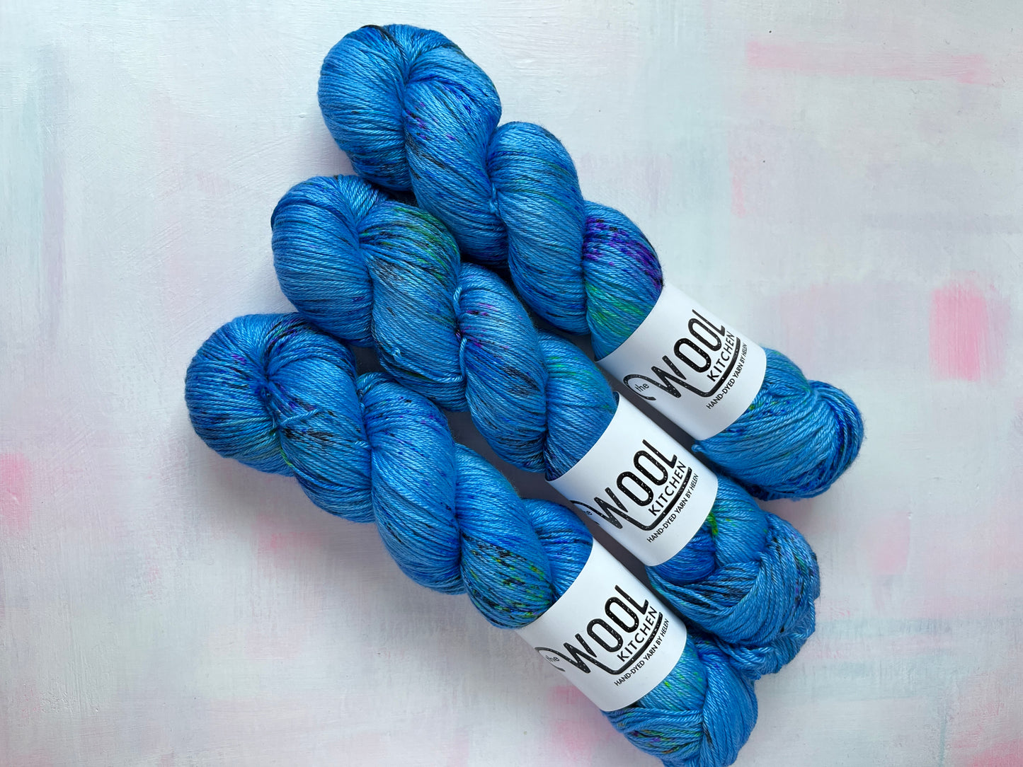 SALE 3 skeins Mystic Blue | Luxury 4ply Merino Silk