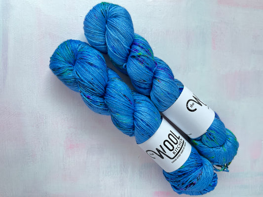 SALE 2 skeins Mystic Blue | Luxury 4ply Merino Silk