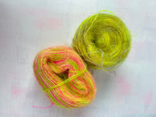 SALE BUY MY BALLS! 78g Yellow Mohair Duo | Mohair Silk Lace