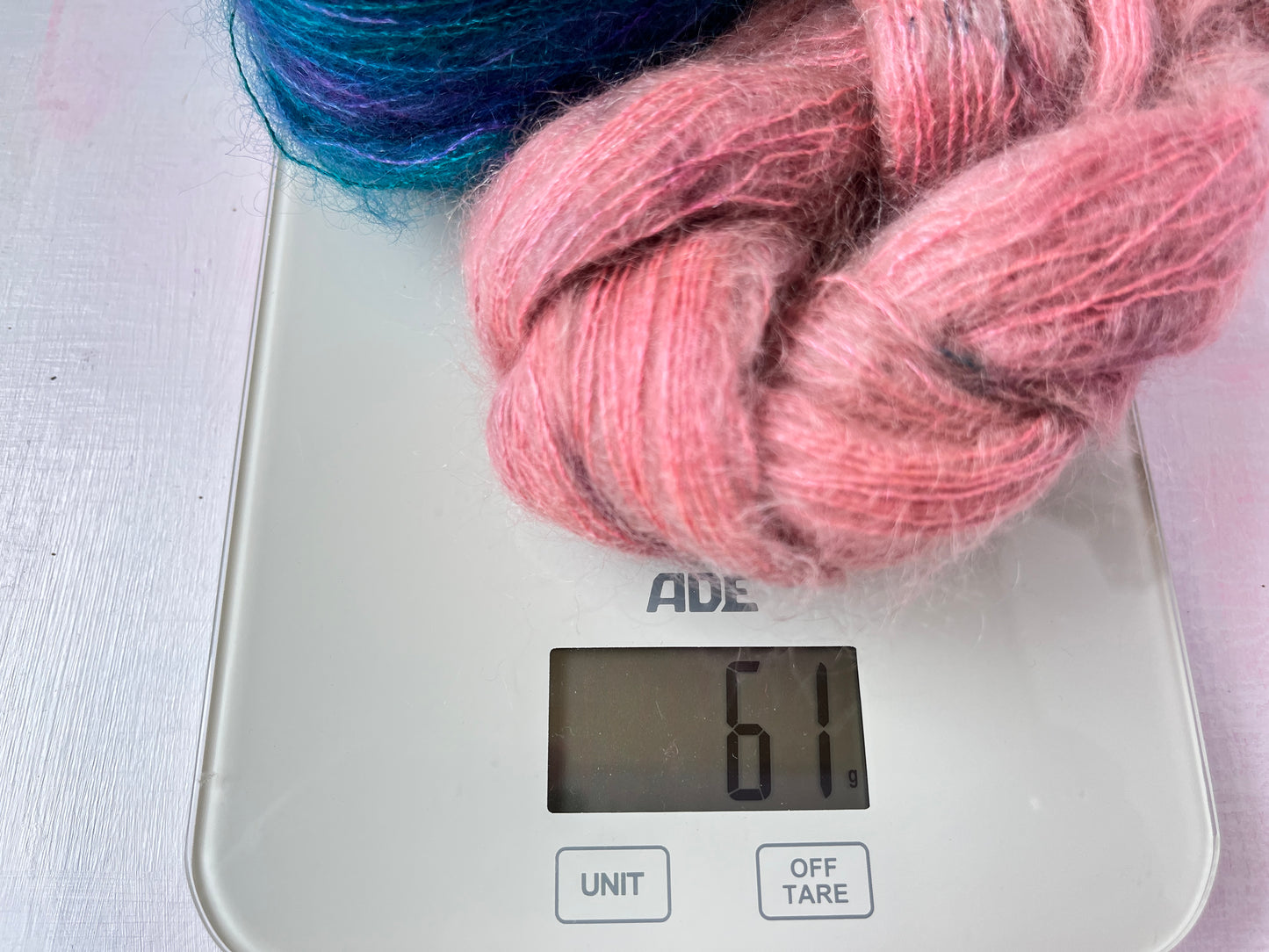 SALE BUY MY BALLS! 61g Rose Gold & Blue Combo | Mohair Silk Lace