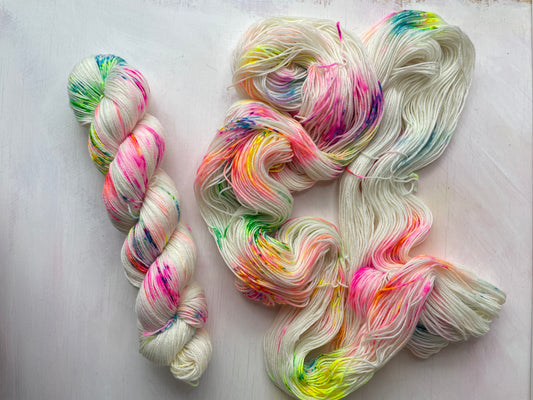 Neon Only - Merino nylon - 4ply- sock