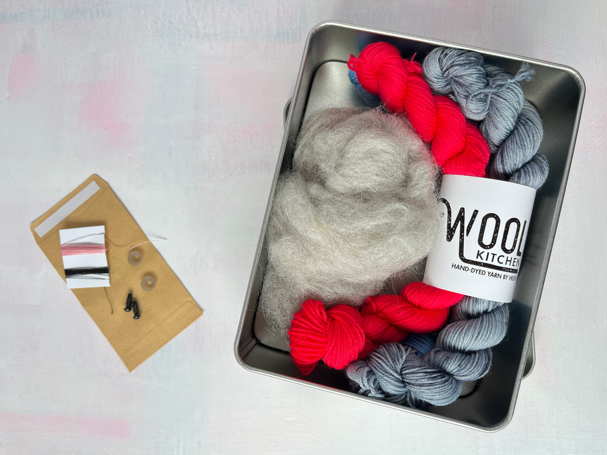Sadie the Mouse yarn kit | 4ply Minis Sock Yarn