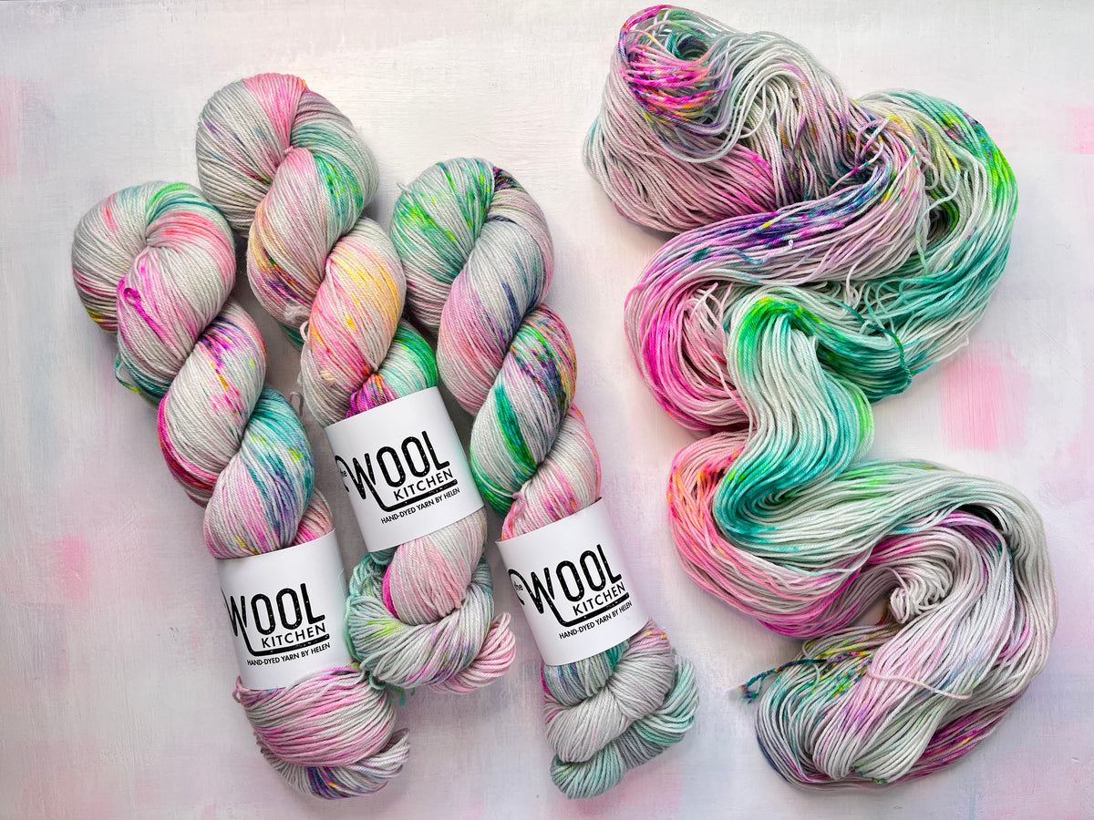 Iridium from the 4ply Sock Yarn Collection by the hand dyed yarn expert, The Wool Kitchen,