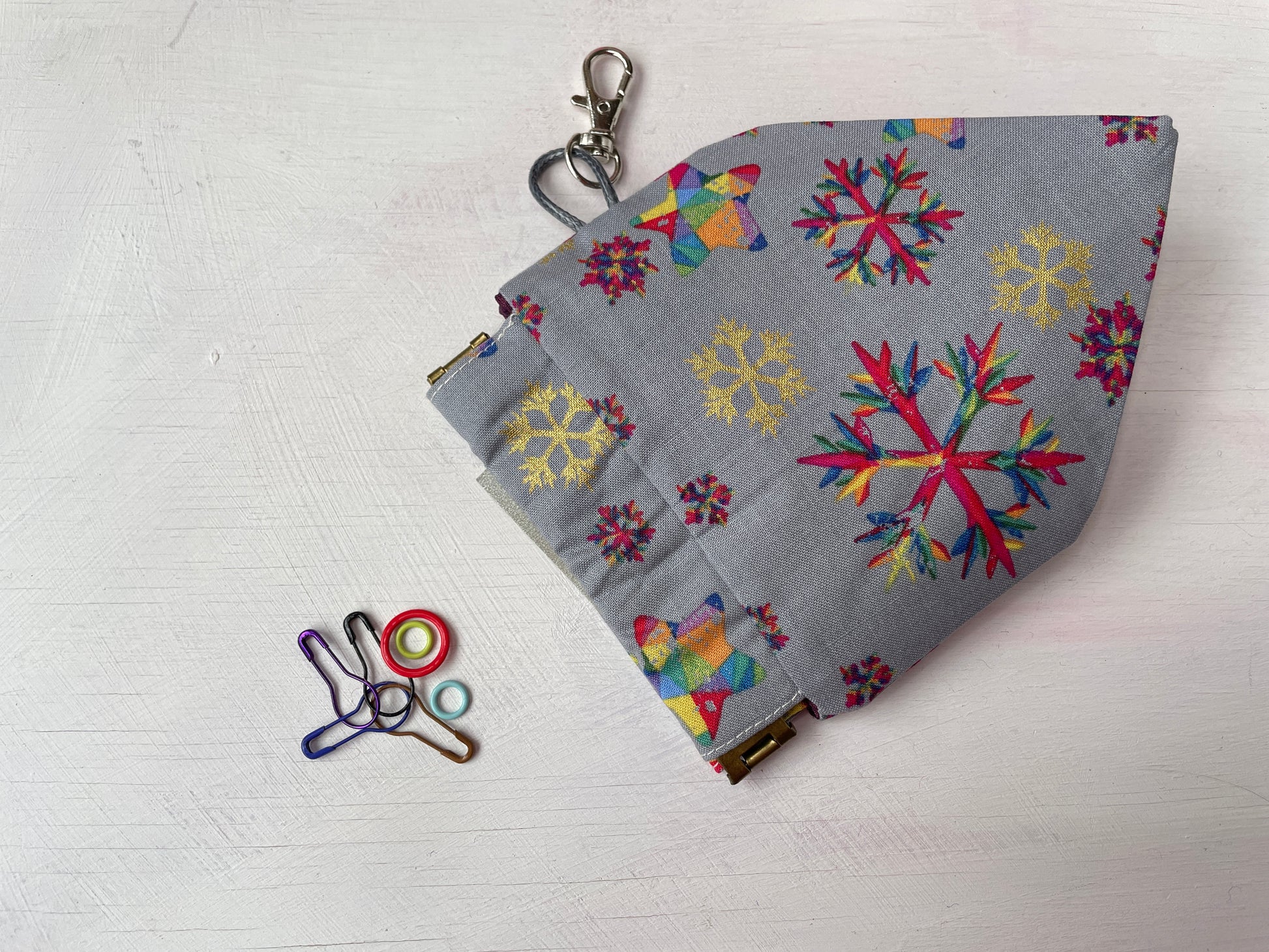 Christmas Notions Pouch Accessories collection from the hand dyed yarn expert, The Wool Kitchen